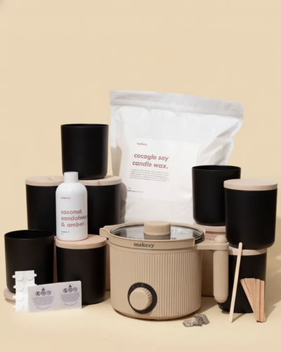starter candle making kit - 12oz aura vessel & lid