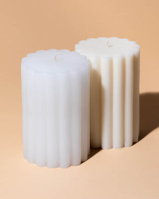 Fluted Silicone Pillar Candle Mold, Candle Supplies