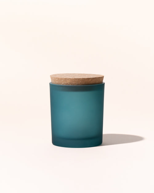 7oz icon vessel & lid- frosted peacock - Makesy
