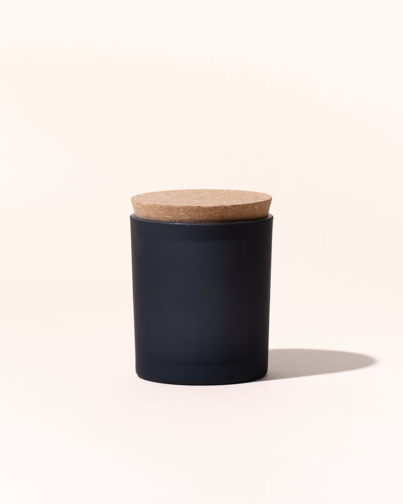 7oz icon vessel & lid- frosted black