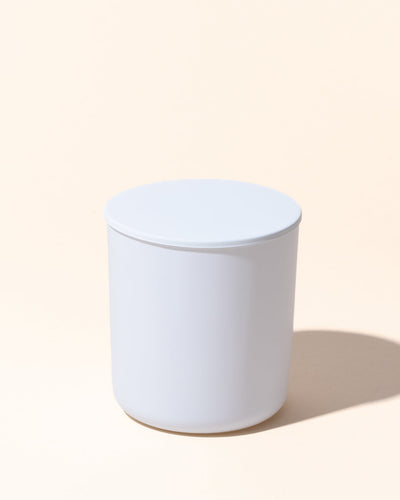 8oz aura vessel & lid - matte white - the stash