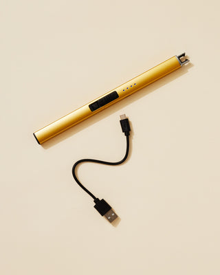 eco slim electric lighter gold