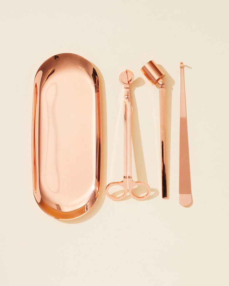 candle care kit rose gold - Makesy