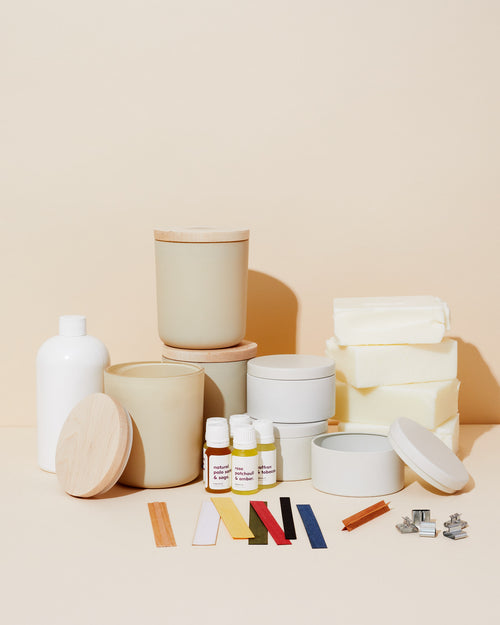 ASH & HARRY (US Based Company Premium Candle Making Kit - Complete DIY  Starter Set - Pure Soy Wax, Designer 10 Tin & Glass Jars - 10 CPL Branded