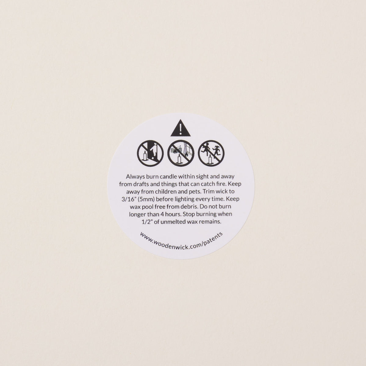 Candle Warning Labels, Pack of 24